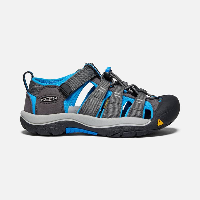 Keen Newport H2 Trekkingsandalen Kinder DE-59164 Magnet/Brilliant Blue - Keen Kinderschuhe Grau / Bl